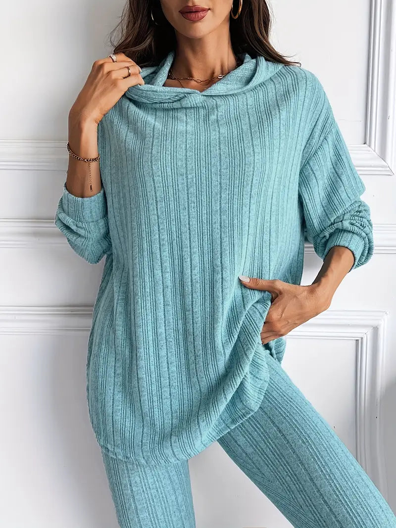 WW | Geripptes Strick-Loungewear-Set