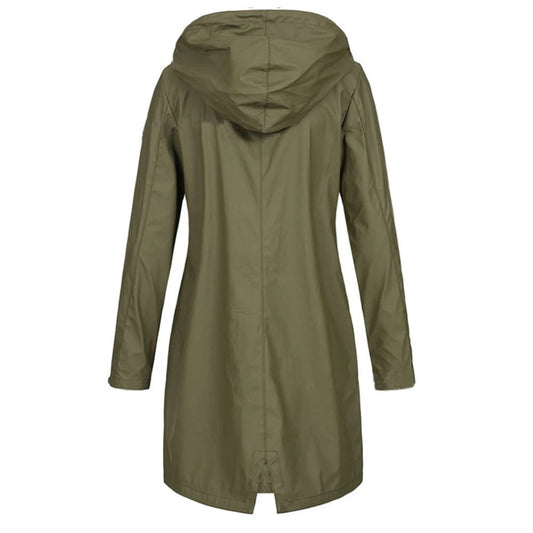 WW | Damen Lange Herbstjacke Hoher Kragen