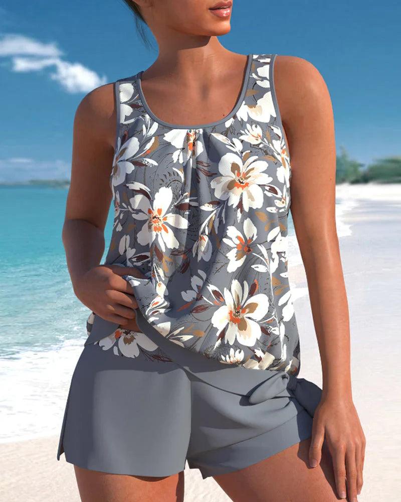 WW | Tankini Swimsuit Stylish Two-Piece Swimsuit Set