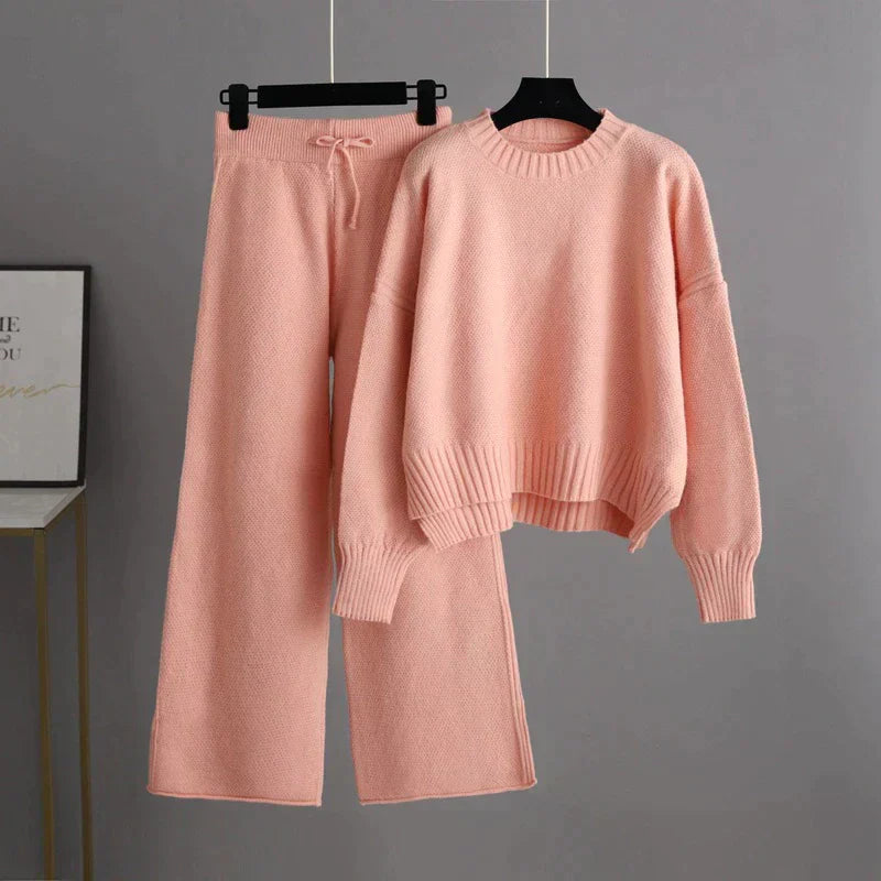 WW | Winter Knit Duo: Sweater & Wide-Leg Pants Set