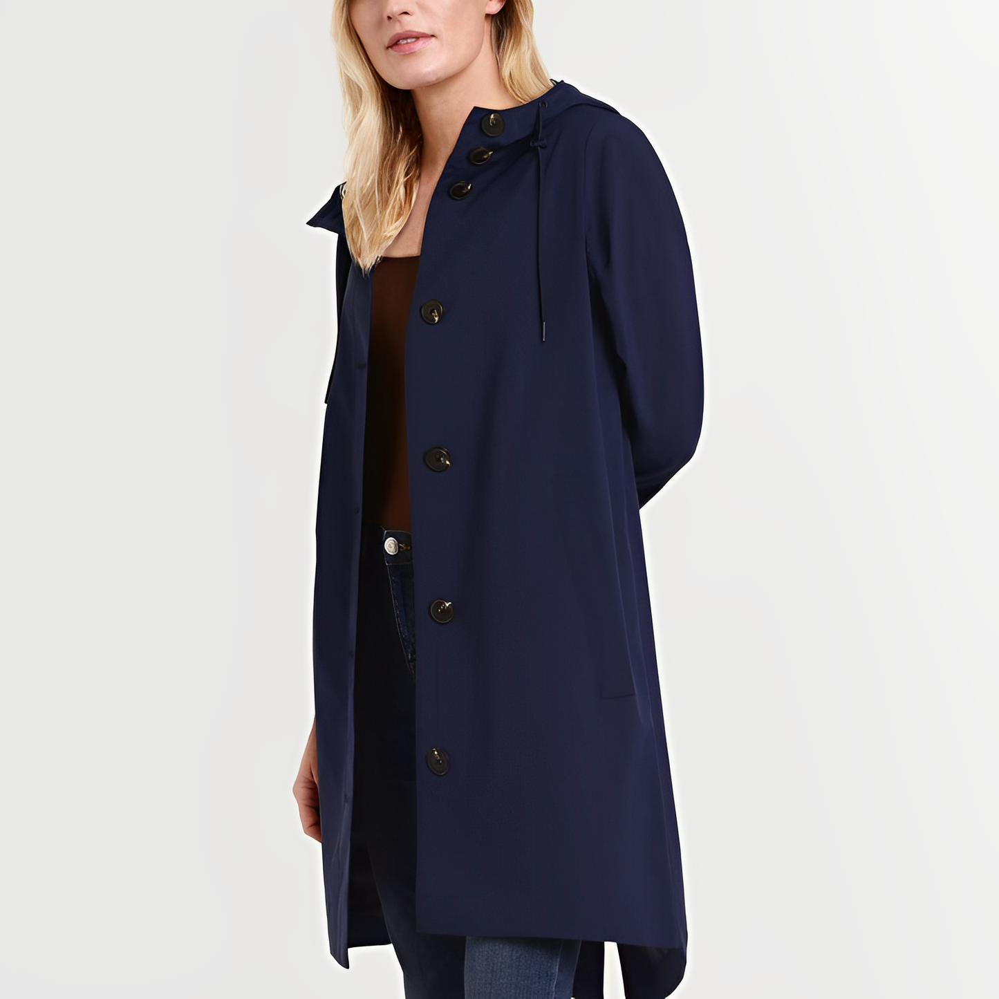 WW |  Wasserdichte Regenjacke mit Kapuze für Damen - Perfekt für Outdoor-Aktivitäten
