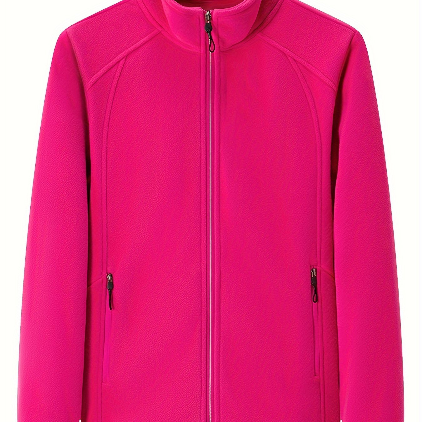 WW | Plüsch Damen Outdoorjacke mit Hohem Kragen und Langen Ärmeln