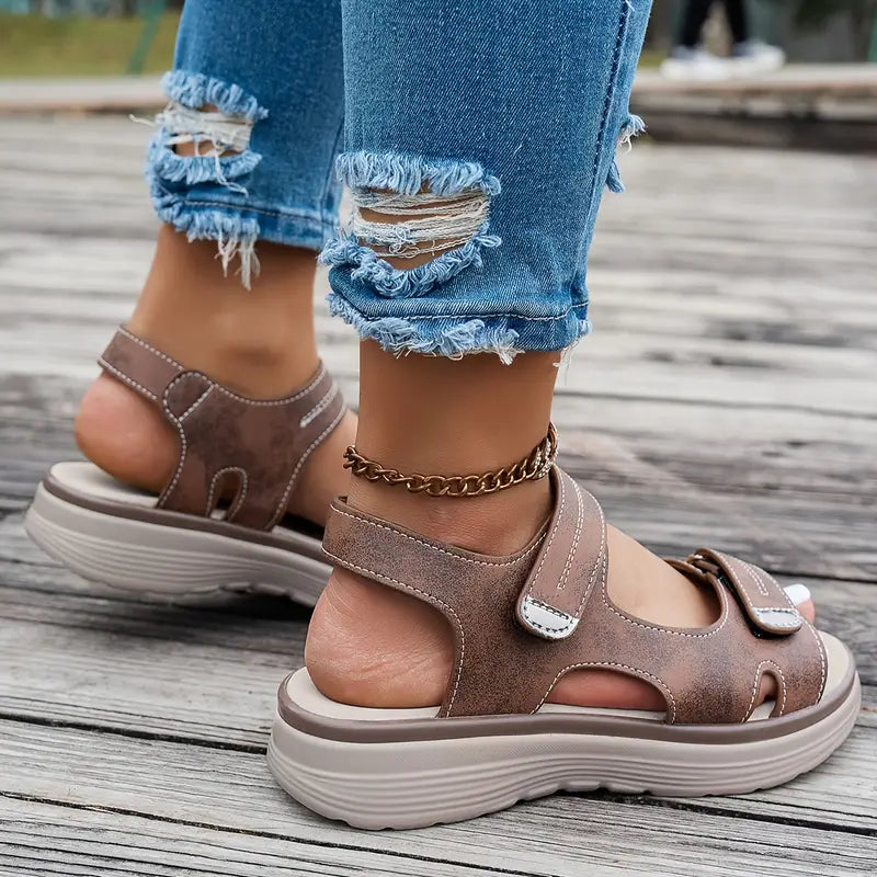 Alia™ | Comfortable Ankle Strap Wedge Sandals