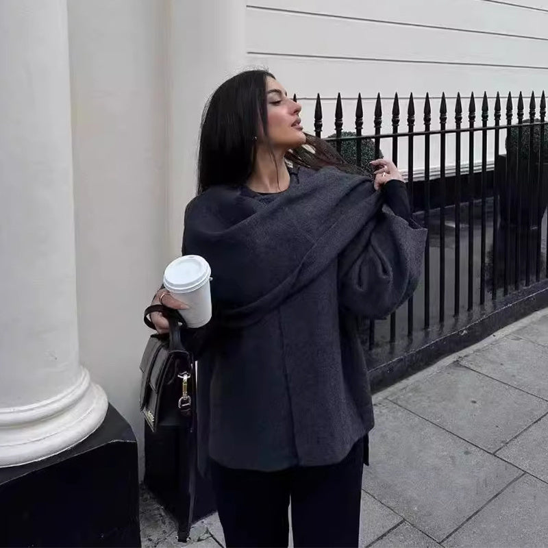 WW | Poncho with Asymmetric Cape
