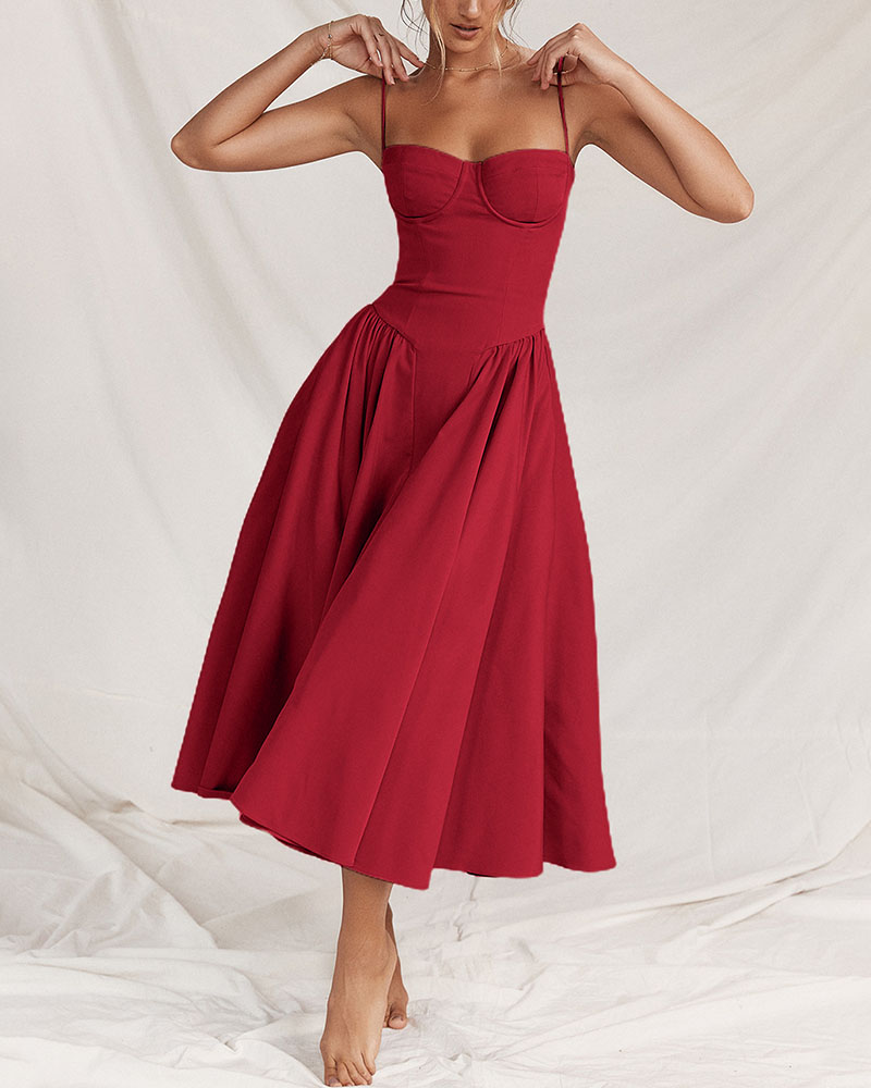 Queralt – Camisole dress with a fitted waist
