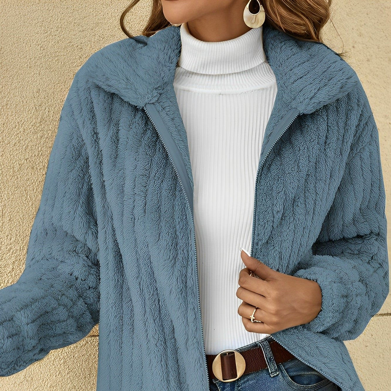 WW | Frauen Stylischer Teddy-Mantel Gemütlicher Stil