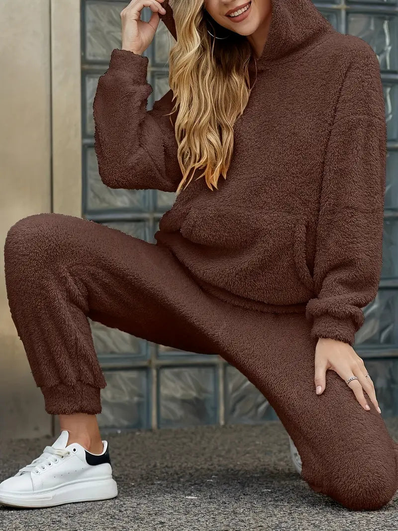 WW | Damen Fleece Teddy Zweiteiliges Set