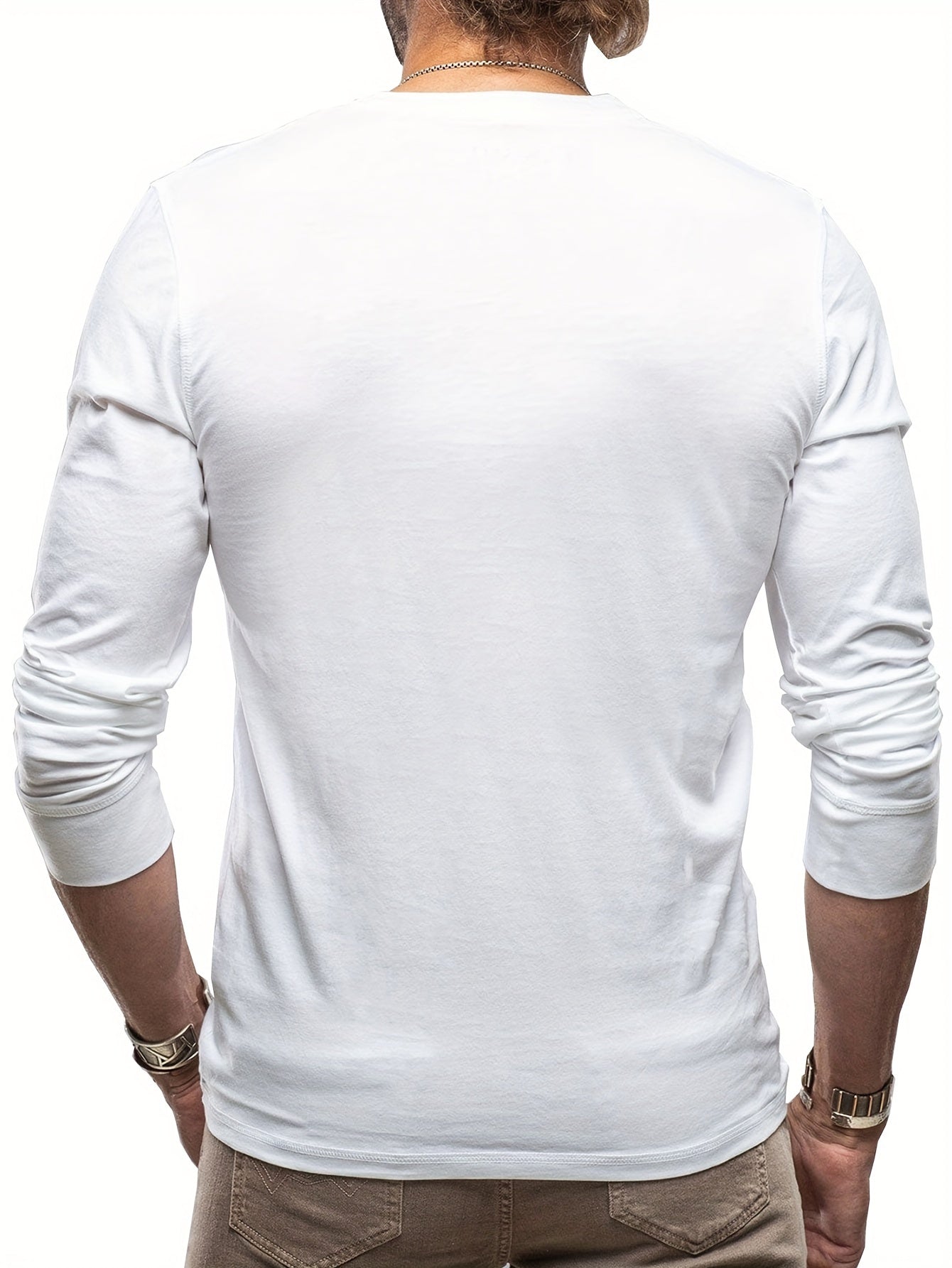 WW | Men's Vintage Style Long Sleeve Henley Shirt