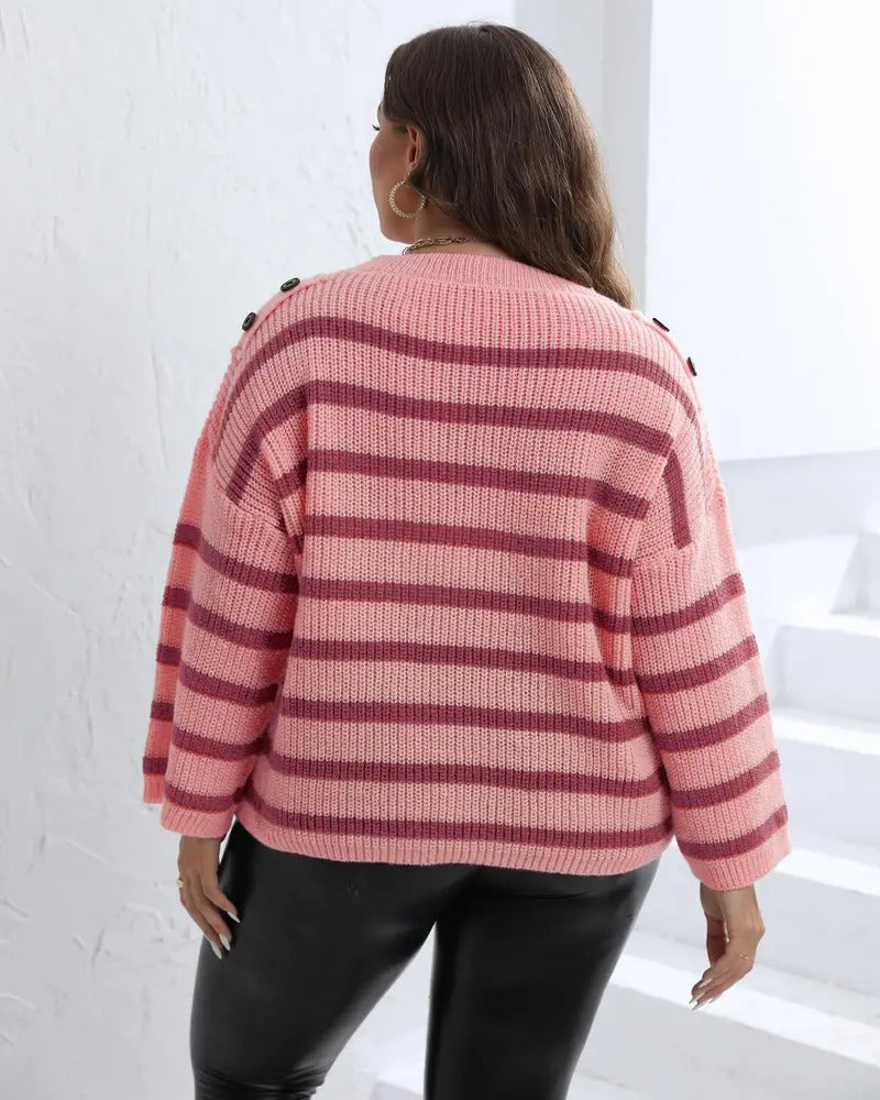 WW | Gestreifter Teardrop-Pullover