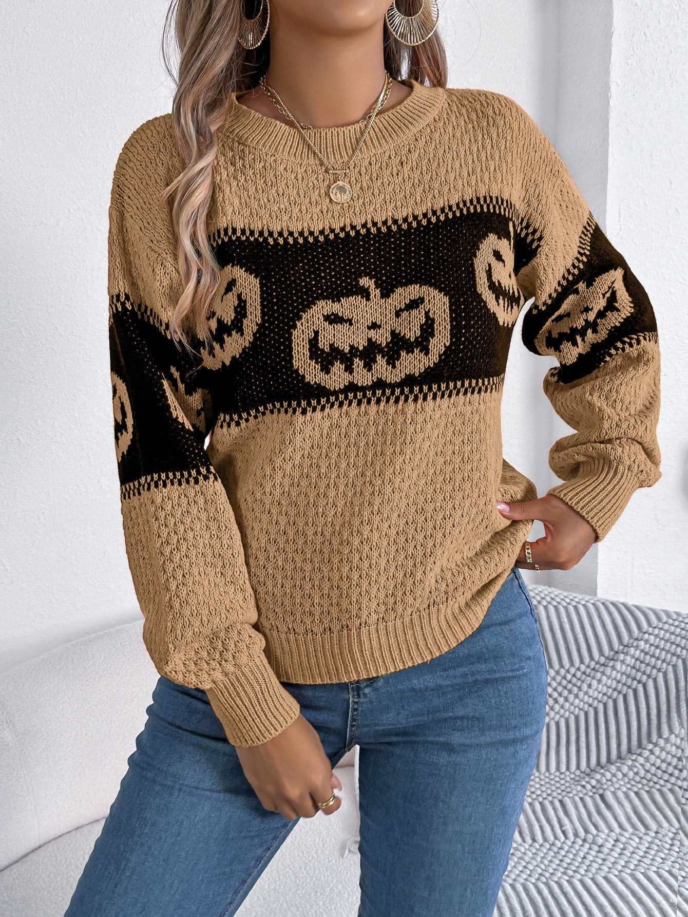 WW | Halloween Pumpkin Knit Sweater