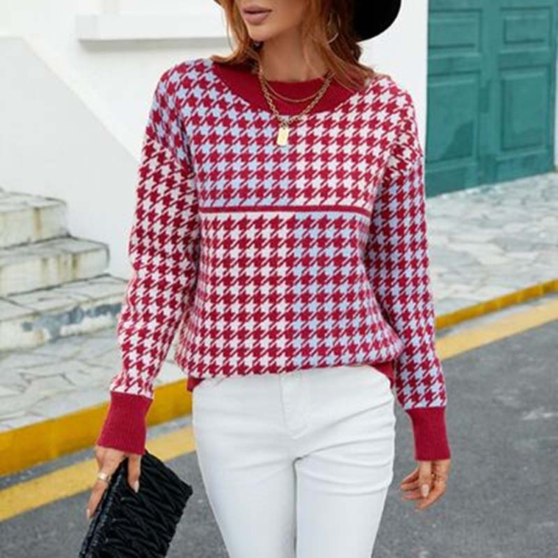 WW | Geometrischer Strickpullover mit Modernem Muster