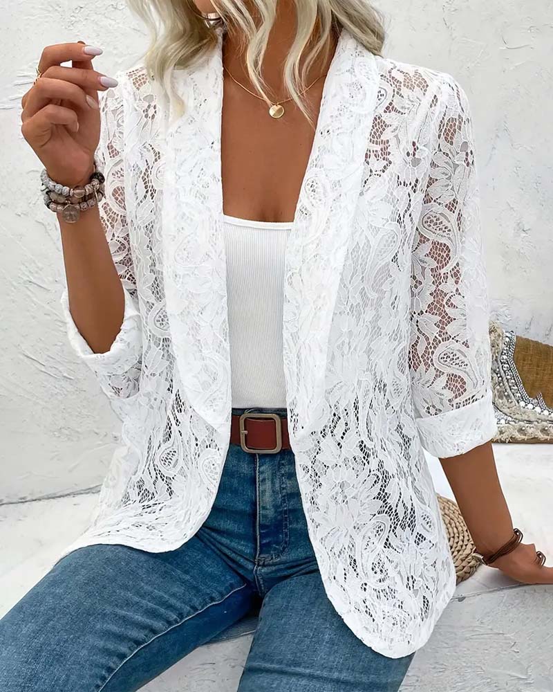 WW | Eleganter Blazer mit Spitze