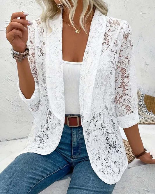 WW | Eleganter Blazer mit Spitze