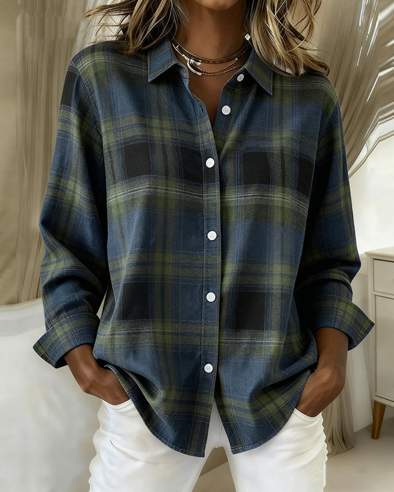 WW | Checked pattern and lapel collar