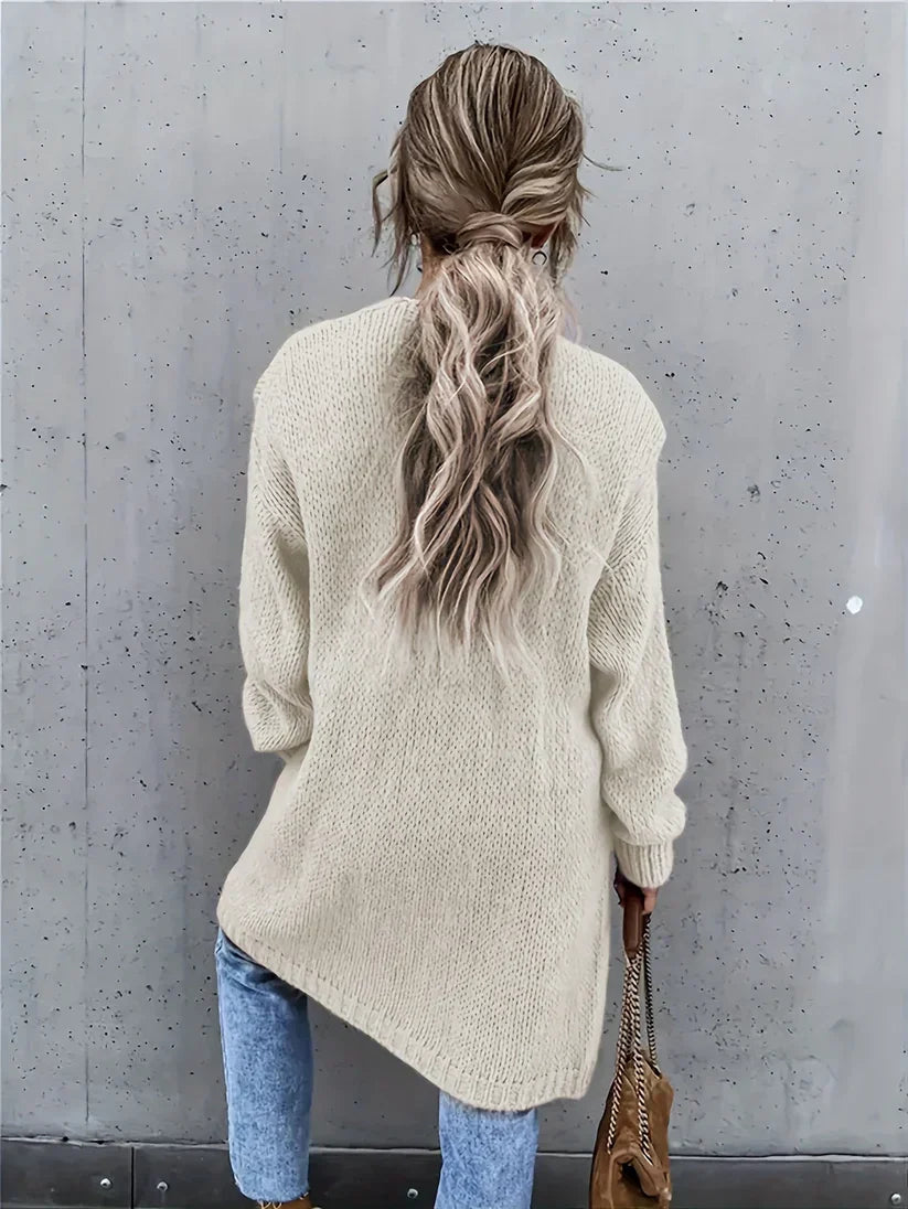 WW | Mid-length Cashmere Knit Cardigan for Women - Perfect for Everyday Wear