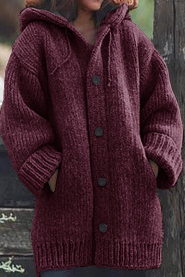 WW | Stylish and Comfortable Khaki Hoodie Cardigan