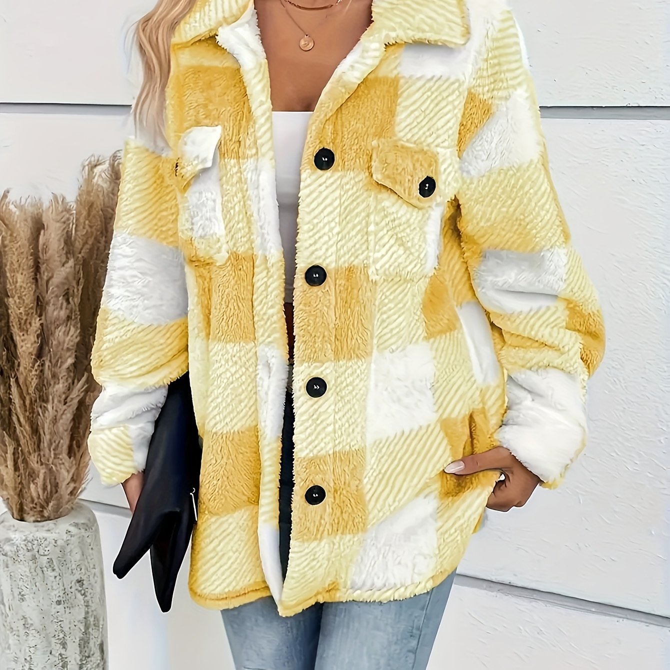 WW | Plaid jacket with a soft texture