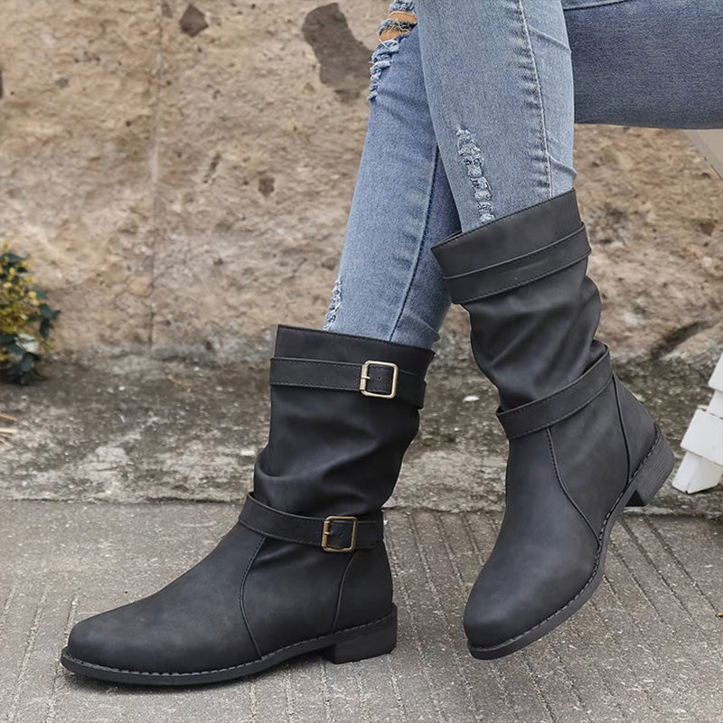 WW | Lederstiefel mit Schnallendetail