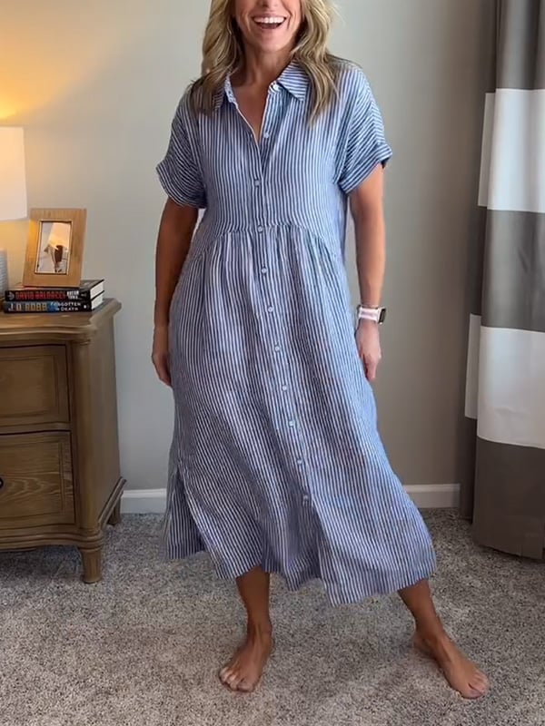 Udela™ | Elegant Striped Dress
