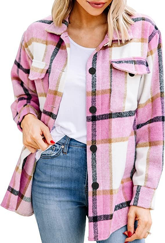 WOLF Plaid Shirt with Button Placket