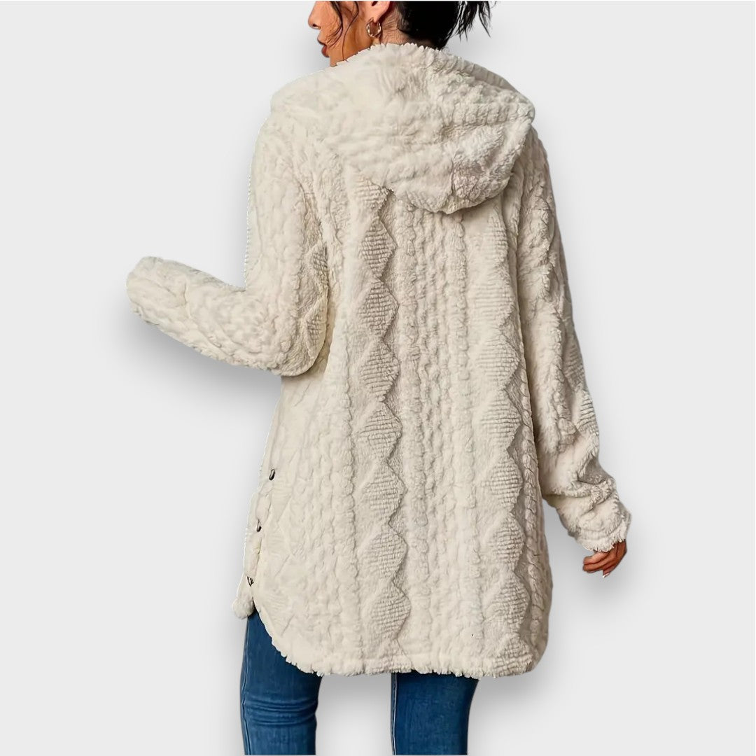 WW | Cozy plush hooded cardigan sweater