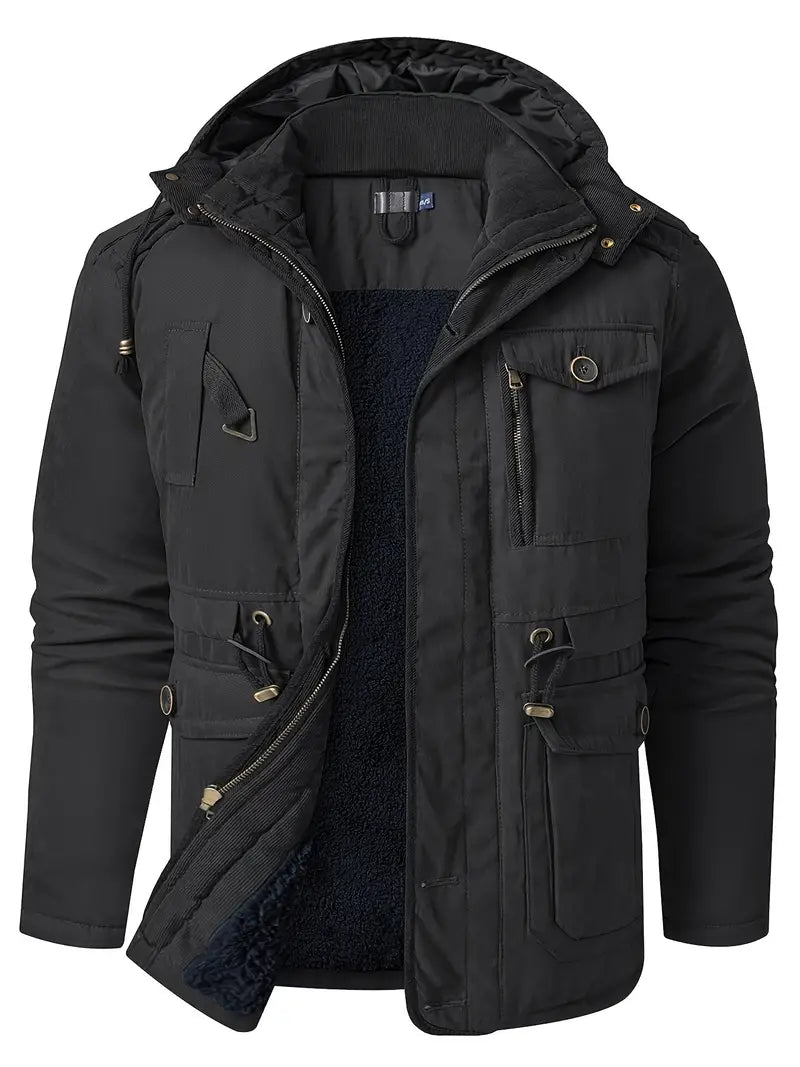 WW | HerrenWinterjacke mit Kapuze und Taschen