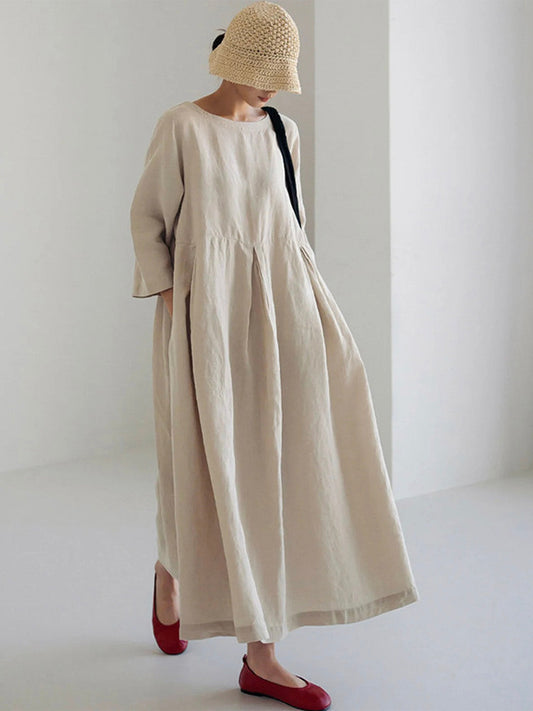 WW | Relaxed Linen Dress with Side Pockets