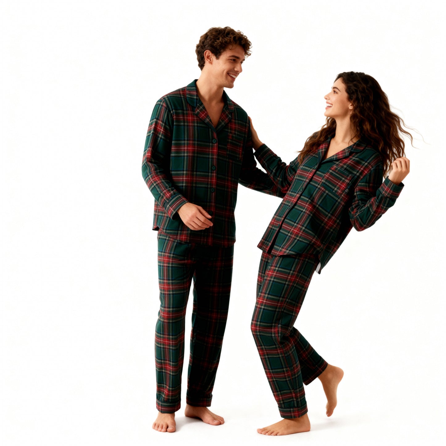 WW | Family Christmas Plaid Button-Front Pajama Sets