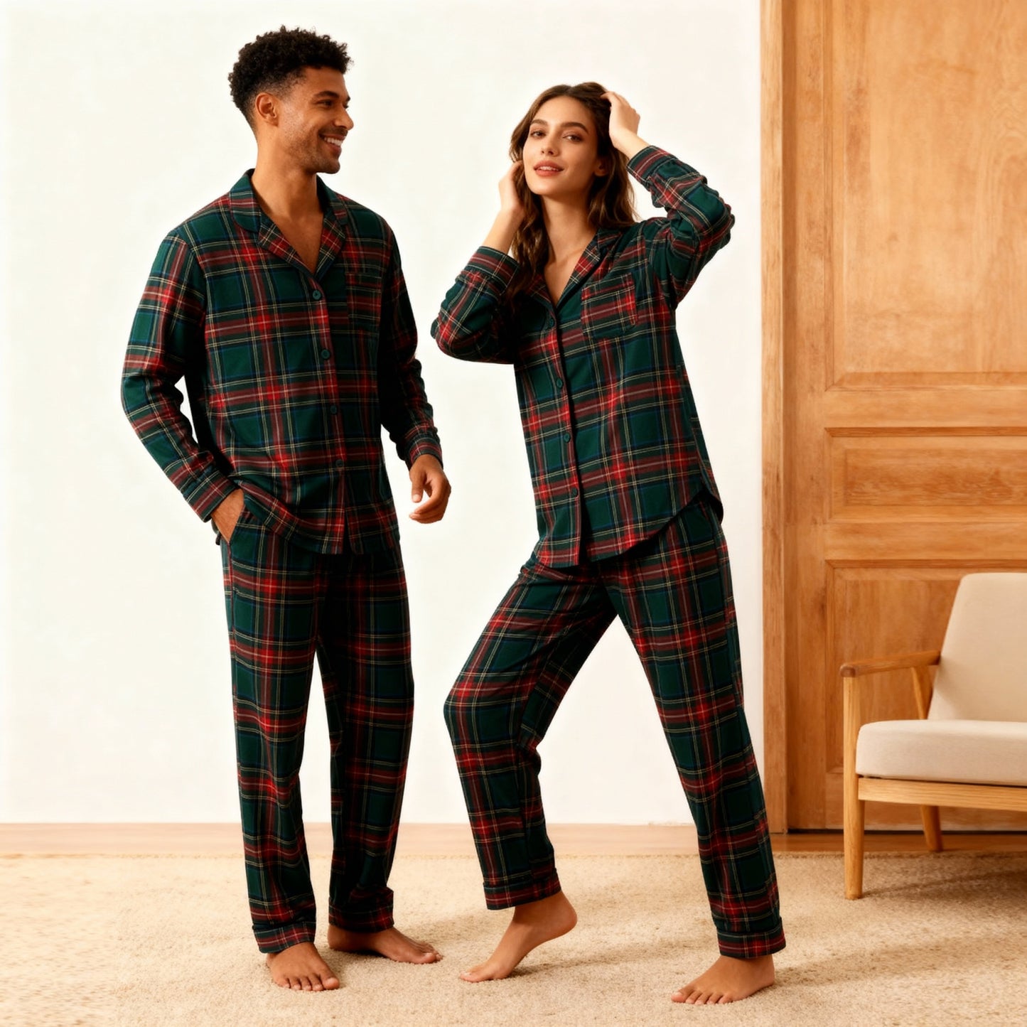 WW | Family Christmas Plaid Button-Front Pajama Sets