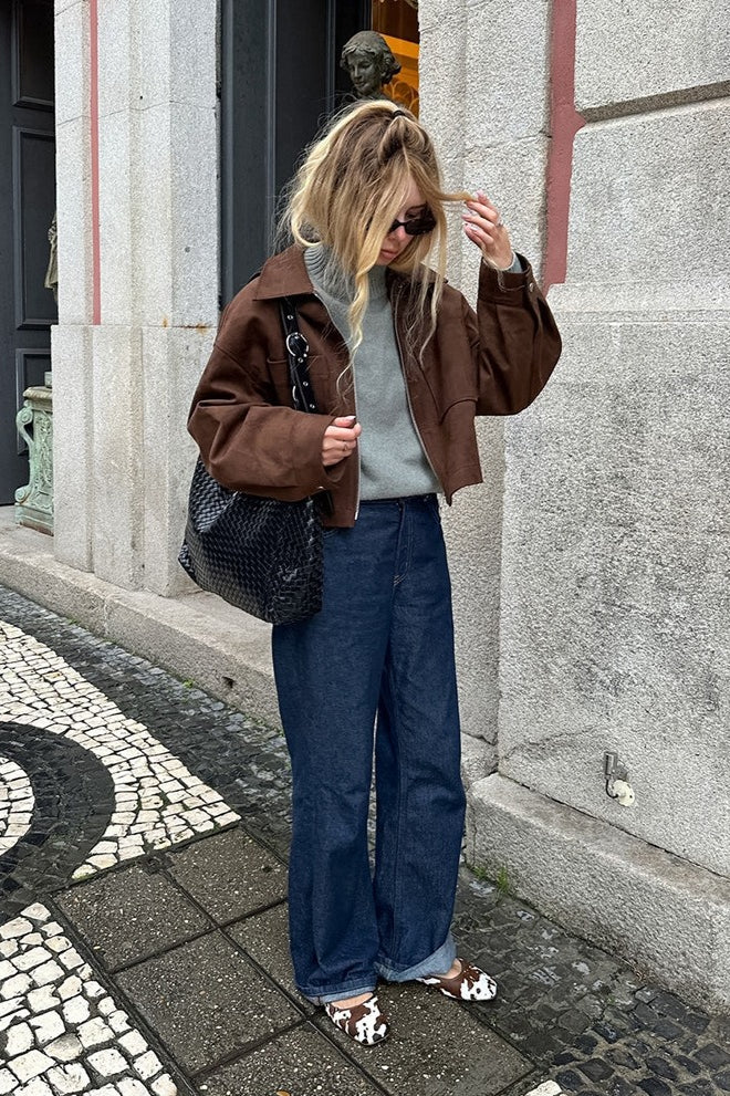 WW | Wildleder Oversized Vintage Jacke