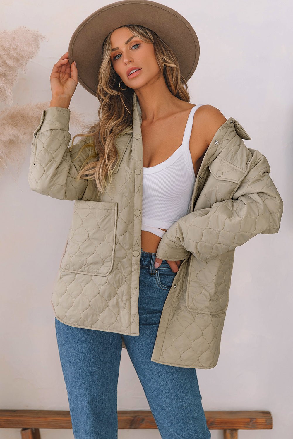 WW | Button-Up Shacket - Leichte Wärme - Übergröße - Lässiger Stil