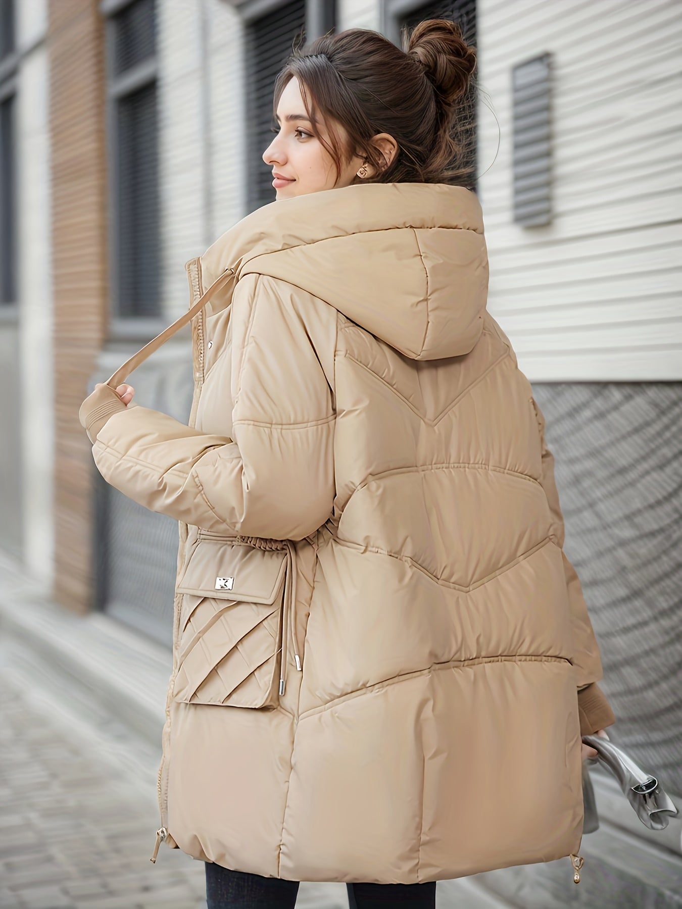 WW | Mid-Length Puffer Winter Jacket for Women - Perfect for Outdoor Activities