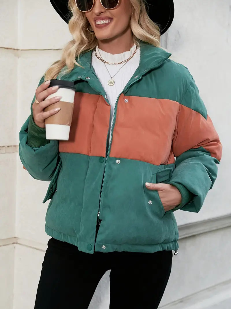 WW | Color Block Puffy Coat