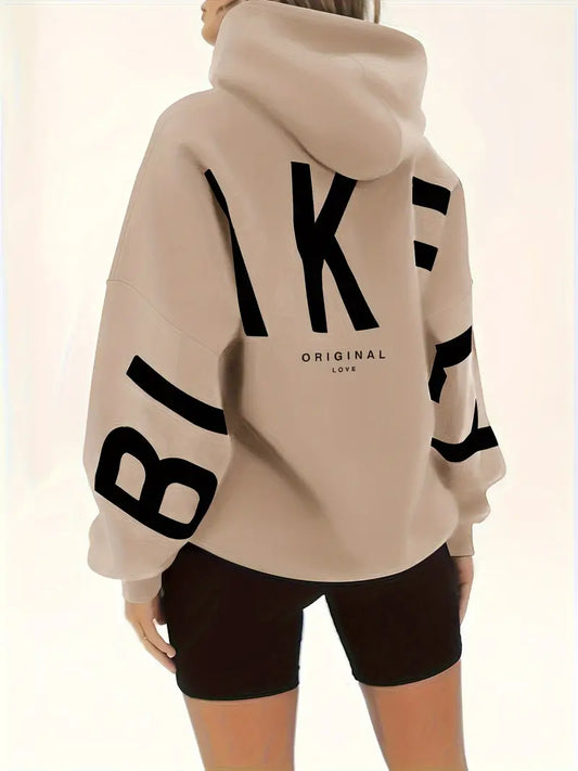 WW | Warme Damen Hoodie Jacke Mit Modischem Druck Und Kapuze