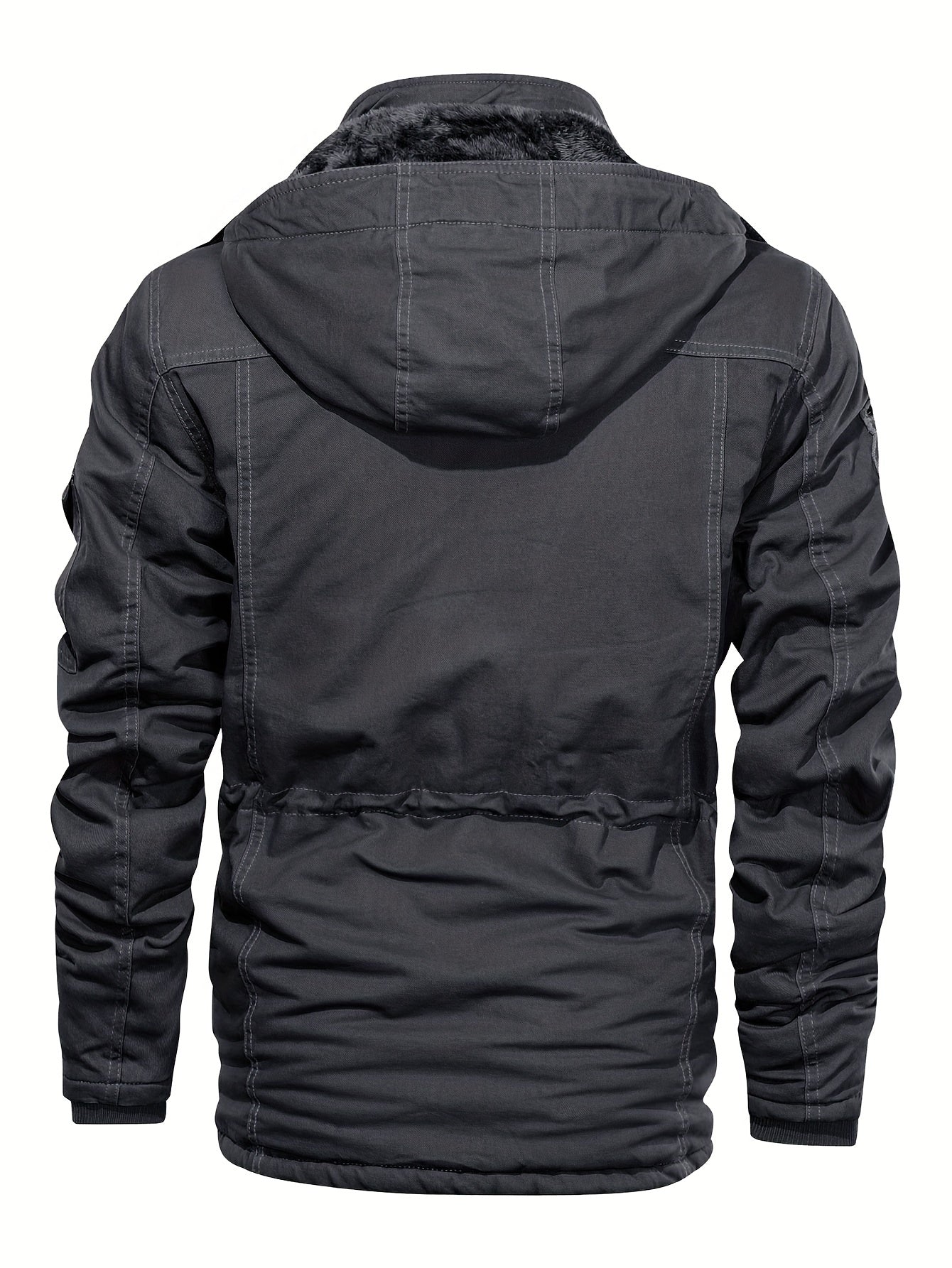 WW | Warm Fleece Hooded Cargo Outdoor Jacket For Men - Perfect For Outdoor Activities