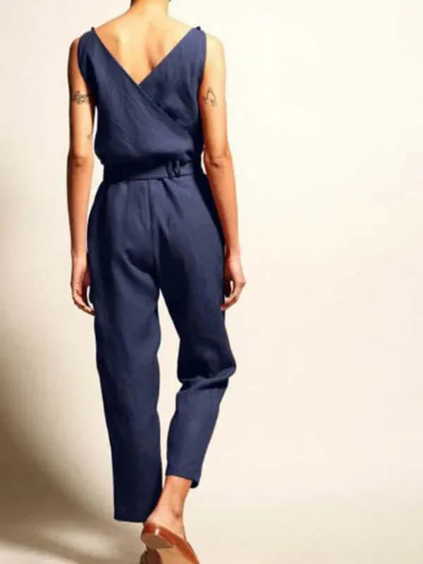 WW | Neck Sleeveless Jumpsuit