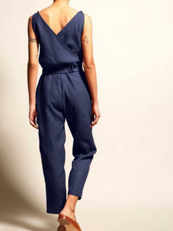 WW | Neck Sleeveless Jumpsuit