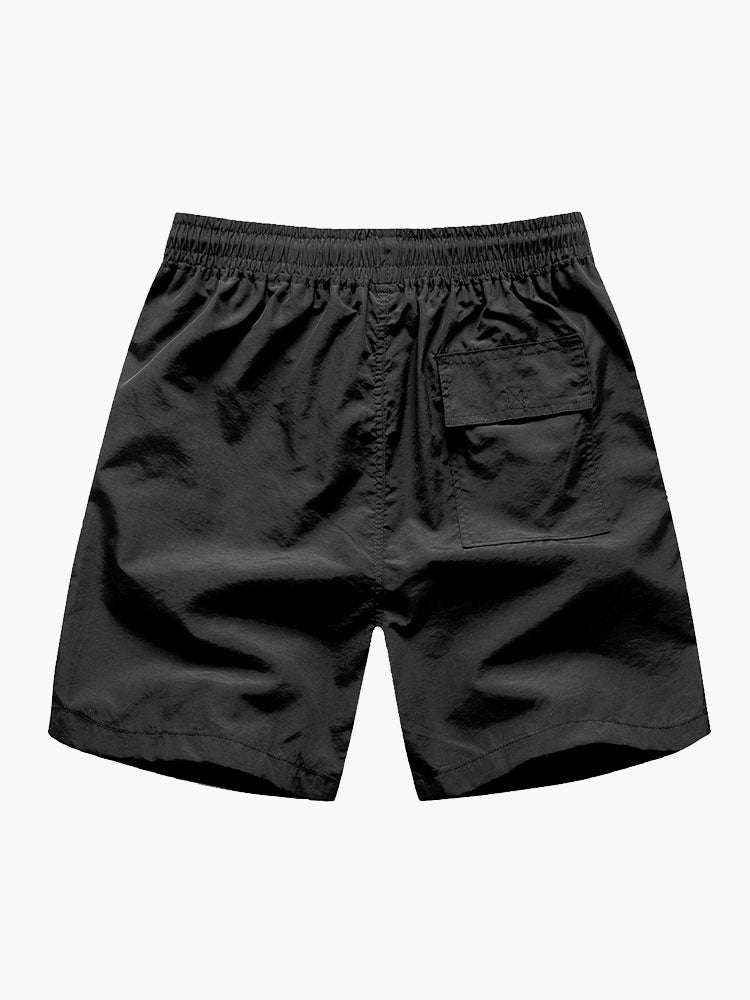 Hemd mit Palmen-Print und Badehose mit Knopfleiste