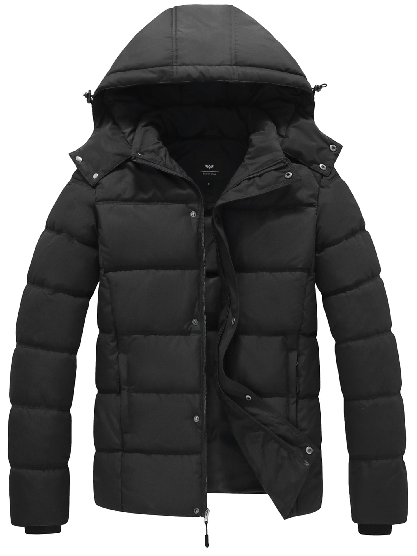 WW | Men's Winter Jacket - Water-Repellent Hooded Puffer