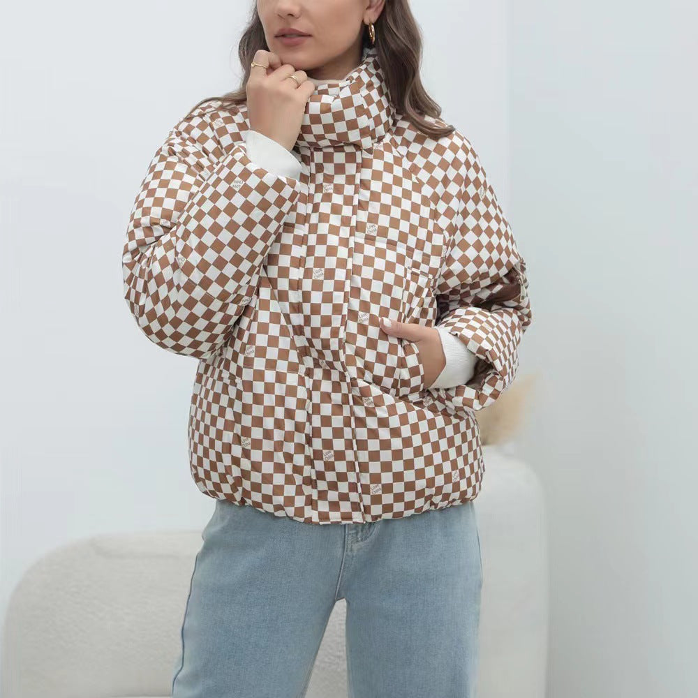 WW | Women's Quilted Windbreaker with High Collar