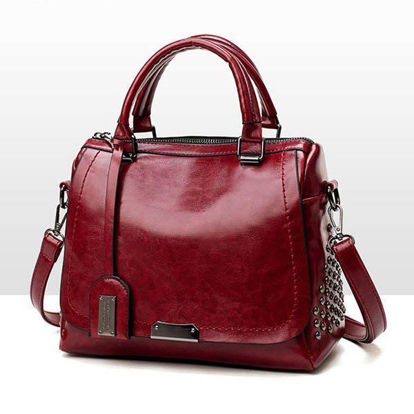 WW | Luxury Leather Handbag with Studs