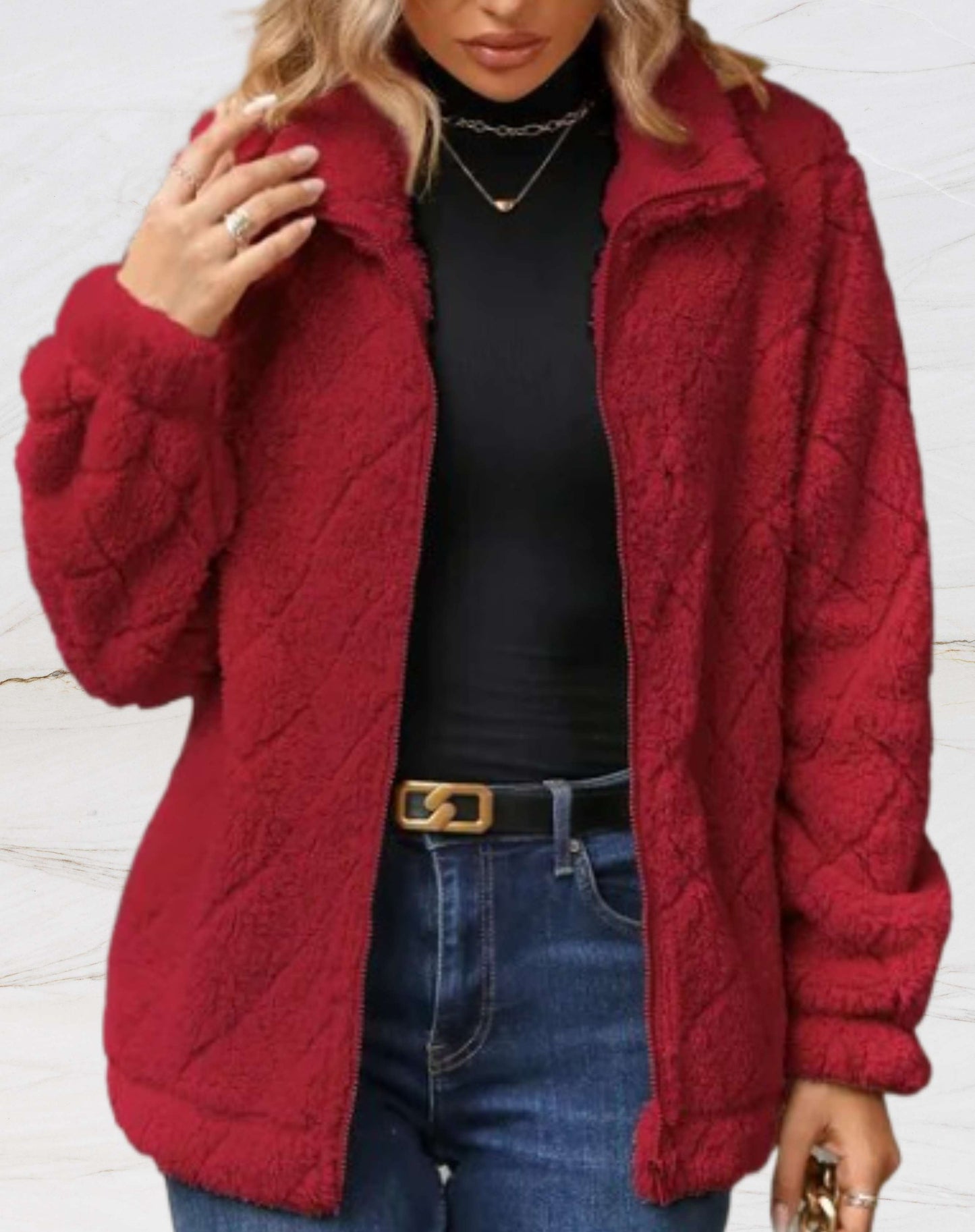 WW | Women's polo collar jacket with full zip