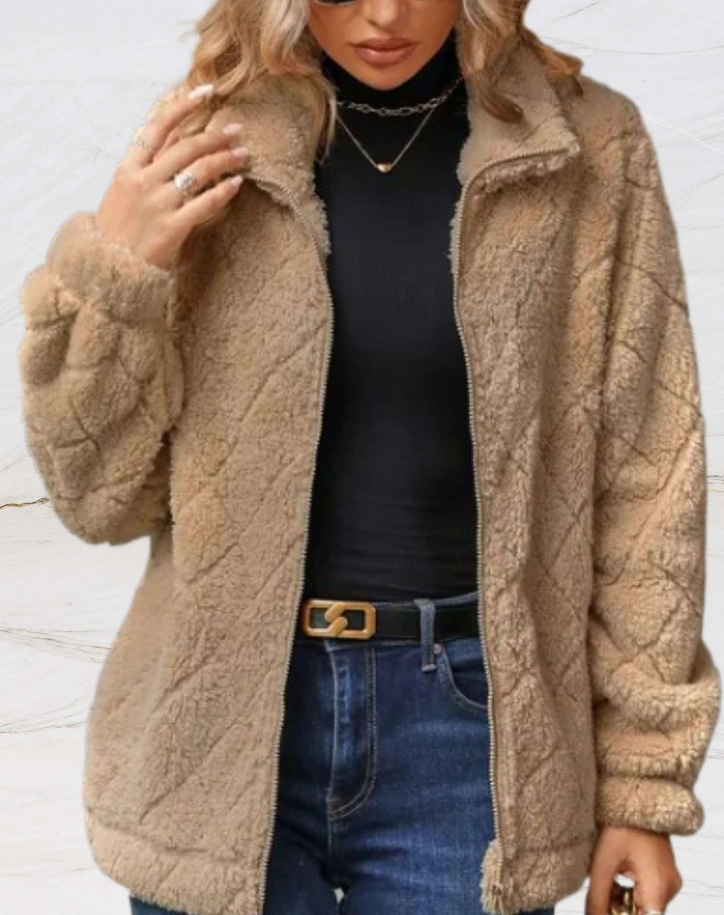 WW | Women's polo collar jacket with full zip