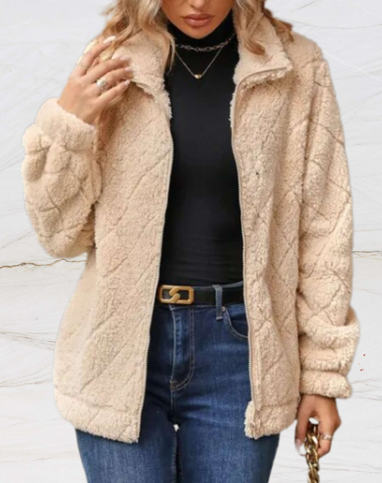 WW | Women's polo collar jacket with full zip