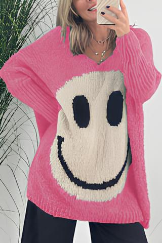 WW | Eleganter Smiley-Langarmpullover für Damen