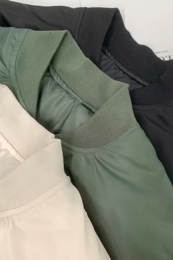WW | Kragen Verdickte Einseitige Flugjacke Baseballjacke