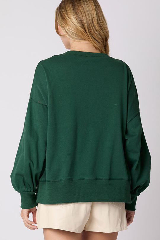 WW | Weihnachts Schleife Verziert Lässiges Langärmeliges Sweatshirt
