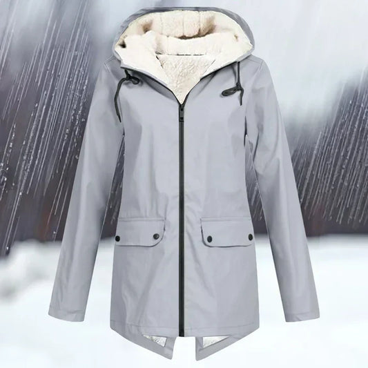 WW | and waterproof jacket with hood and reinforcement