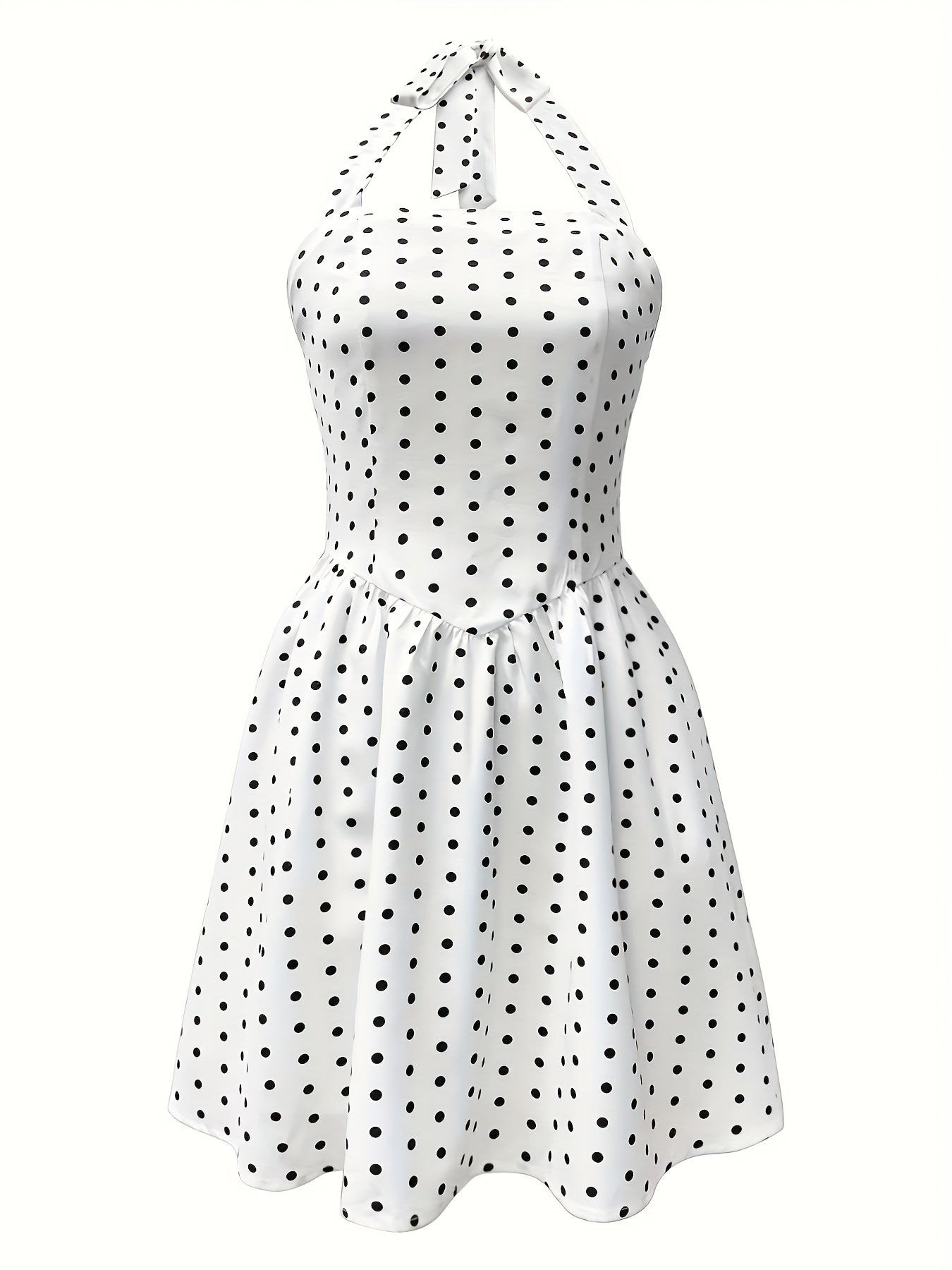 Vivienne Polka Dot Halter Mini Dress