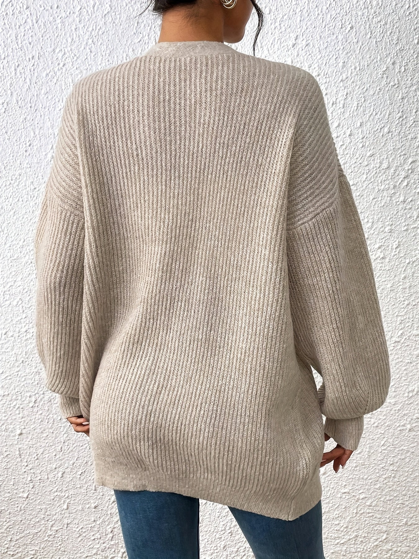 WW | Warm cotton knit cardigan for women - Ideal for winter